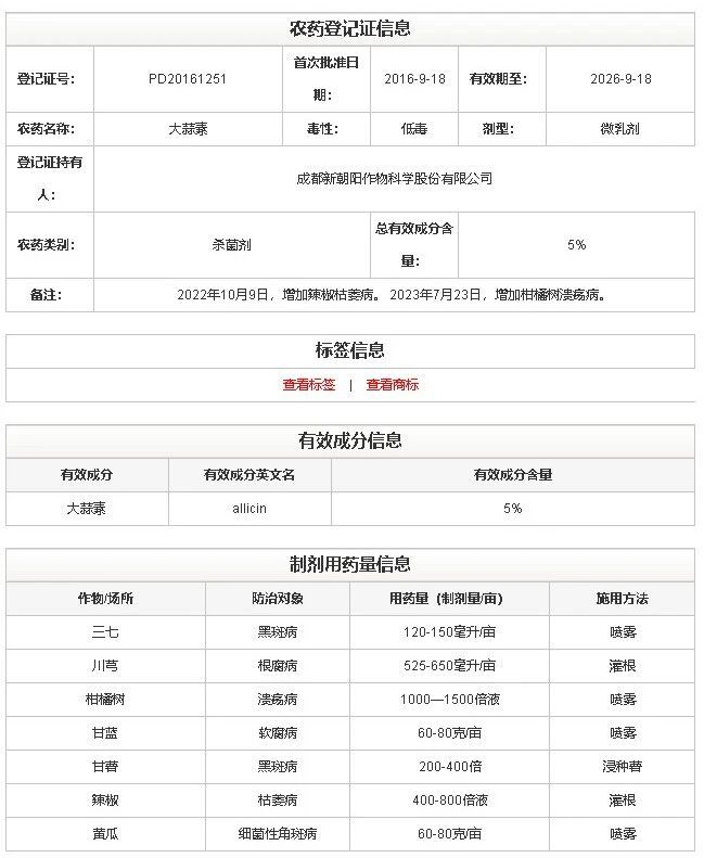 新朝陽生物農(nóng)藥大蒜素、苦參堿入選重慶市2026年綠色防控重點推介目錄